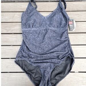 TYR Black Mantra V-Neck Swimsuit